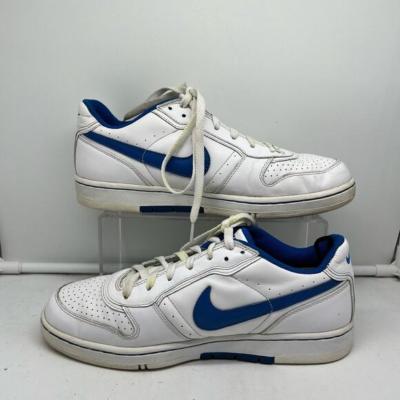 NIke Air Shoes Mens 9 Prestige Dunk Low White Blue 313325-144 - Picture 2 of 9